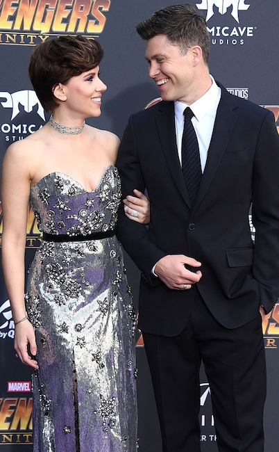 Scarlett Johansson, Colin Jost, Avengers Premiere